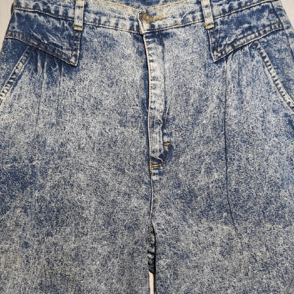 VTG 80's Cherokee High Waisted Stone Washed Tapered Mom Jeans‎ Women's Size 12P